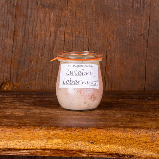 Hausgemachte Zwiebel-Leberwurst